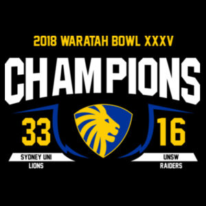Women's 2018 Waratah Bowl Champions Tee Design